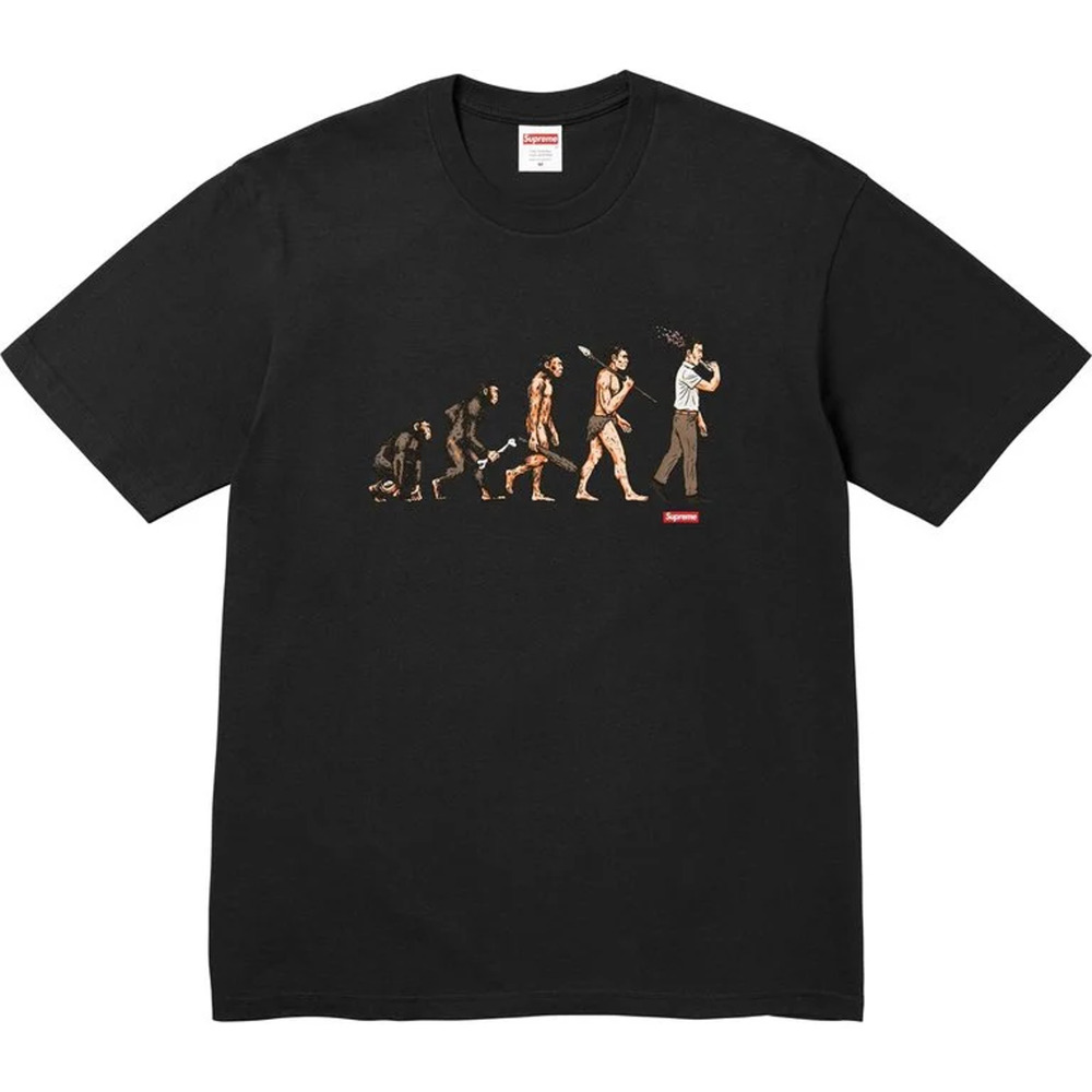 Supreme Evolution Graphic Black Men's Cotton Short Sleeve Crew Neck T-Shirt